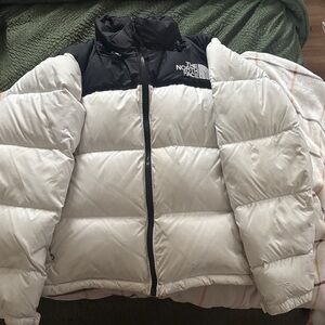 The North Face Black and White Puffer Jacket